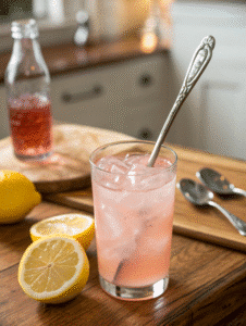 Final stir of Himalayan pink salt weight loss recipe