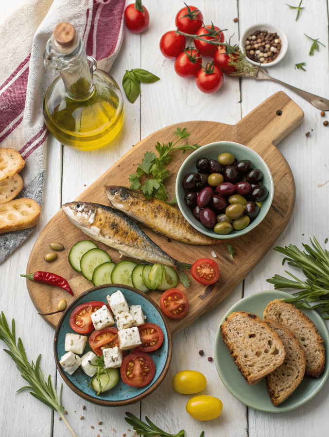 mediterranean diet food list healthy spread
