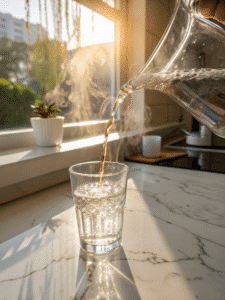pouring warm filtered water for pink salt weight loss recipe for women 2025