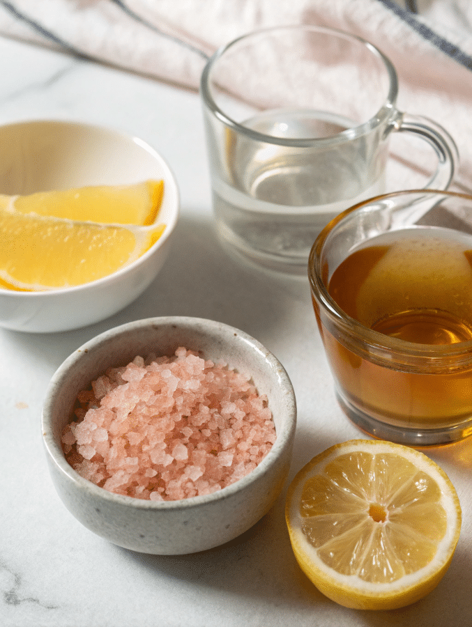 Pink salt trick ingredients close-up 2025