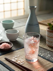letting japanese pink salt and ice recipe sit to dissolve minerals