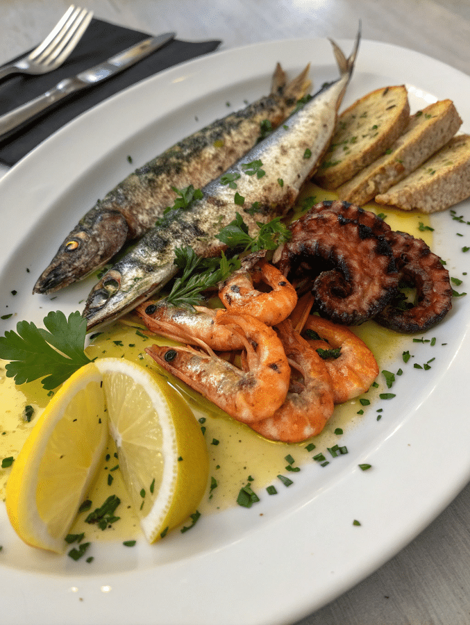 mediterranean diet food list seafood platter