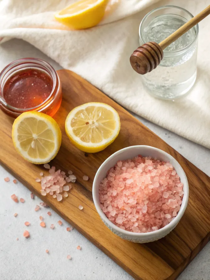 Japanese Pink Salt Recipe ingredients on board