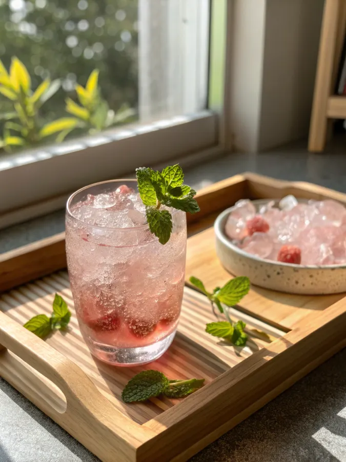 served japanese pink salt and ice recipe