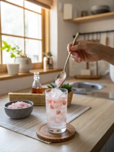 stirring japanese pink salt and ice recipe