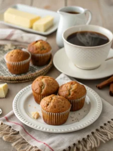 serving banana bread muffins