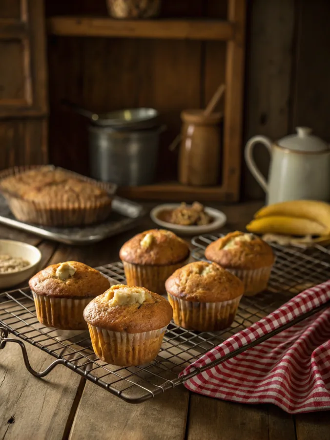 banana bread muffins recipe