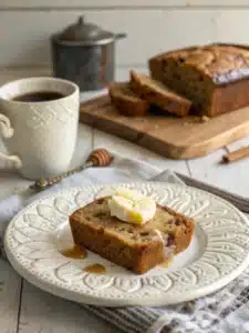 Joanna Gaines banana bread recipe served with butter