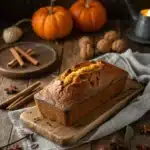 pumpkin bread recipe fresh loaf rustic fall setting