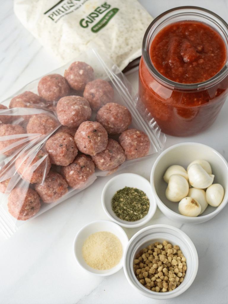 Frozen Meatballs in Crock Pot